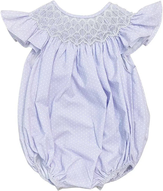 Polka Dot Pearl Smock Bubble | Purple