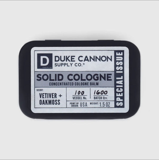 Duke cannon solid cologne vetiver and oak moss