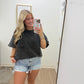 Halo Washed Black Top