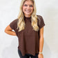 Mock Neck Sweater | Brown