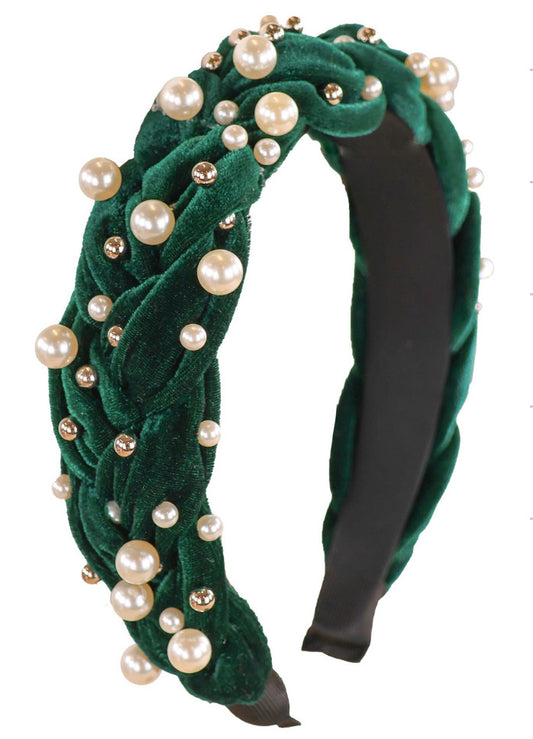 Green pearl headband