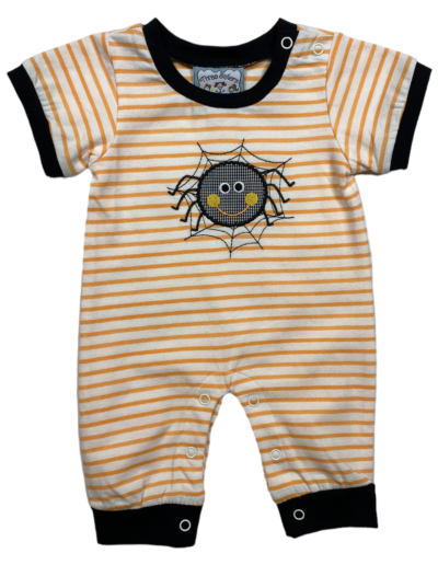 Spider appliqué boy romper