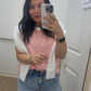 Distressed denim shorts