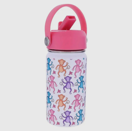 Kids monkey insulated water bottle