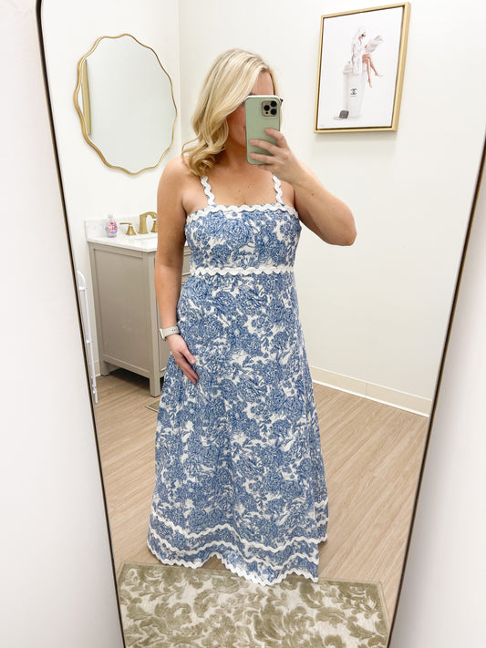 Victorian Blue Maxi Dress Simply Southern
