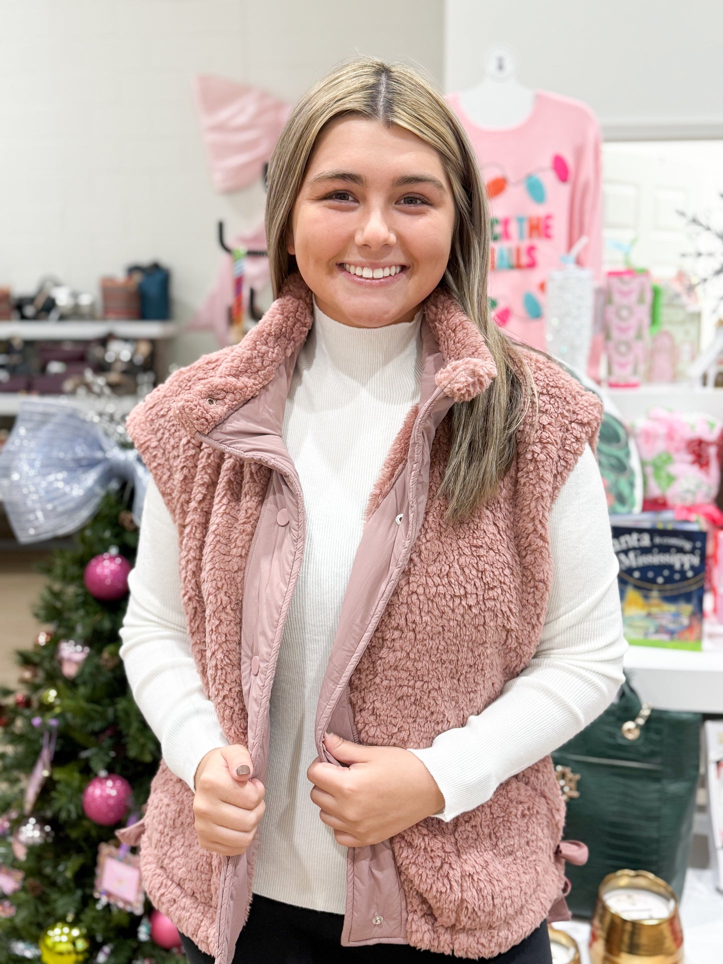 Ivory Mock Neck Ribbed Knit Sweater