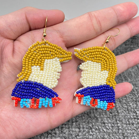 TRUMP beaded Dangle Earrings