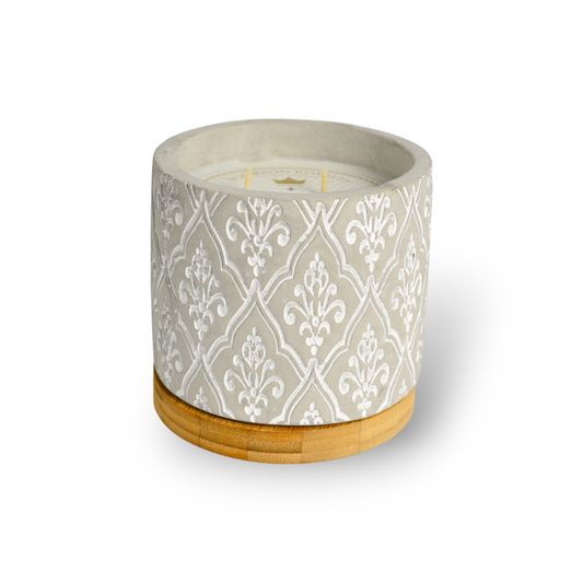 White Linen 16 OZ Damask Stone