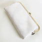 Lock Clutch Wallet Pearl White