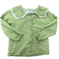 Green Peter Pan Collared Shirt | Mud Kingdom