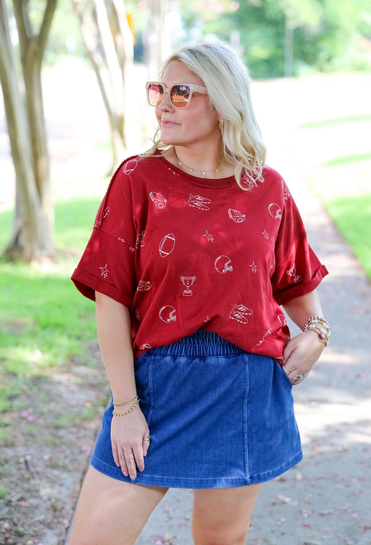 Maroon Football Game-day Tee