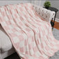 Checkerboard Pattern Throw Blanket/ Pink 50x50 Comfylux