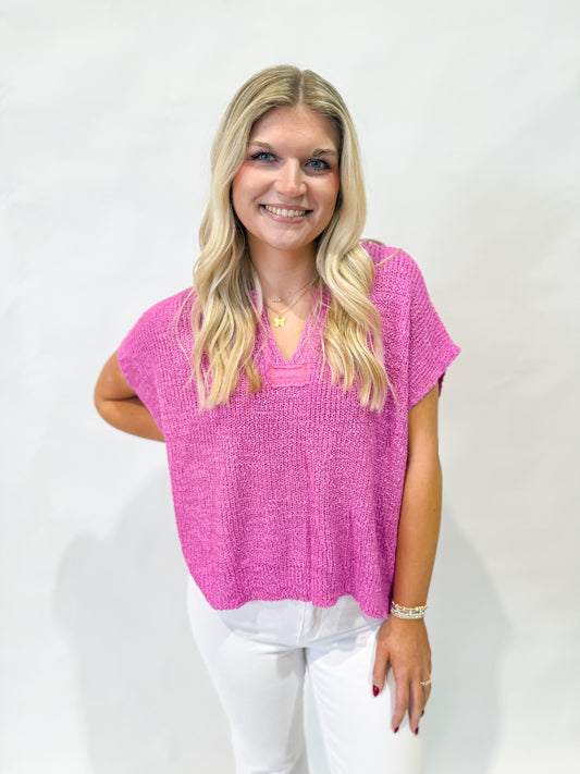 Back Patch Sweater | Bright Muave