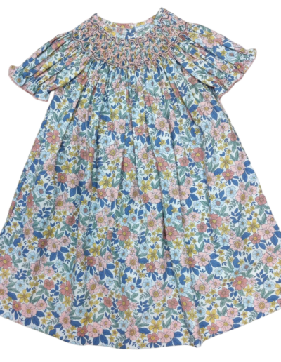 Make a wish smocked bishop dress