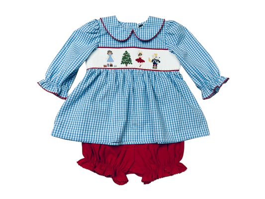 Nutcracker Smocked Bloomer Set Banana Split