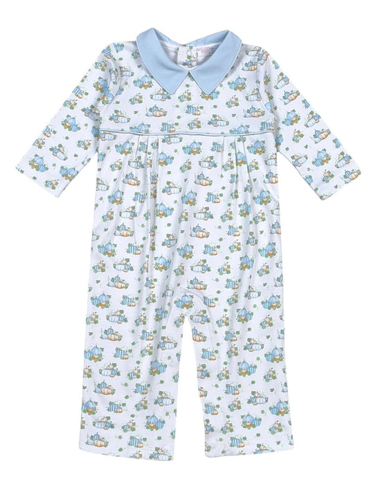Blue Pumpkin Romper- Baby Loren