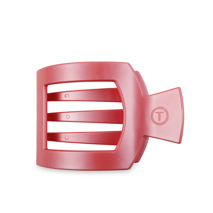 Calming Coral Square Flat Hair Clip | Large