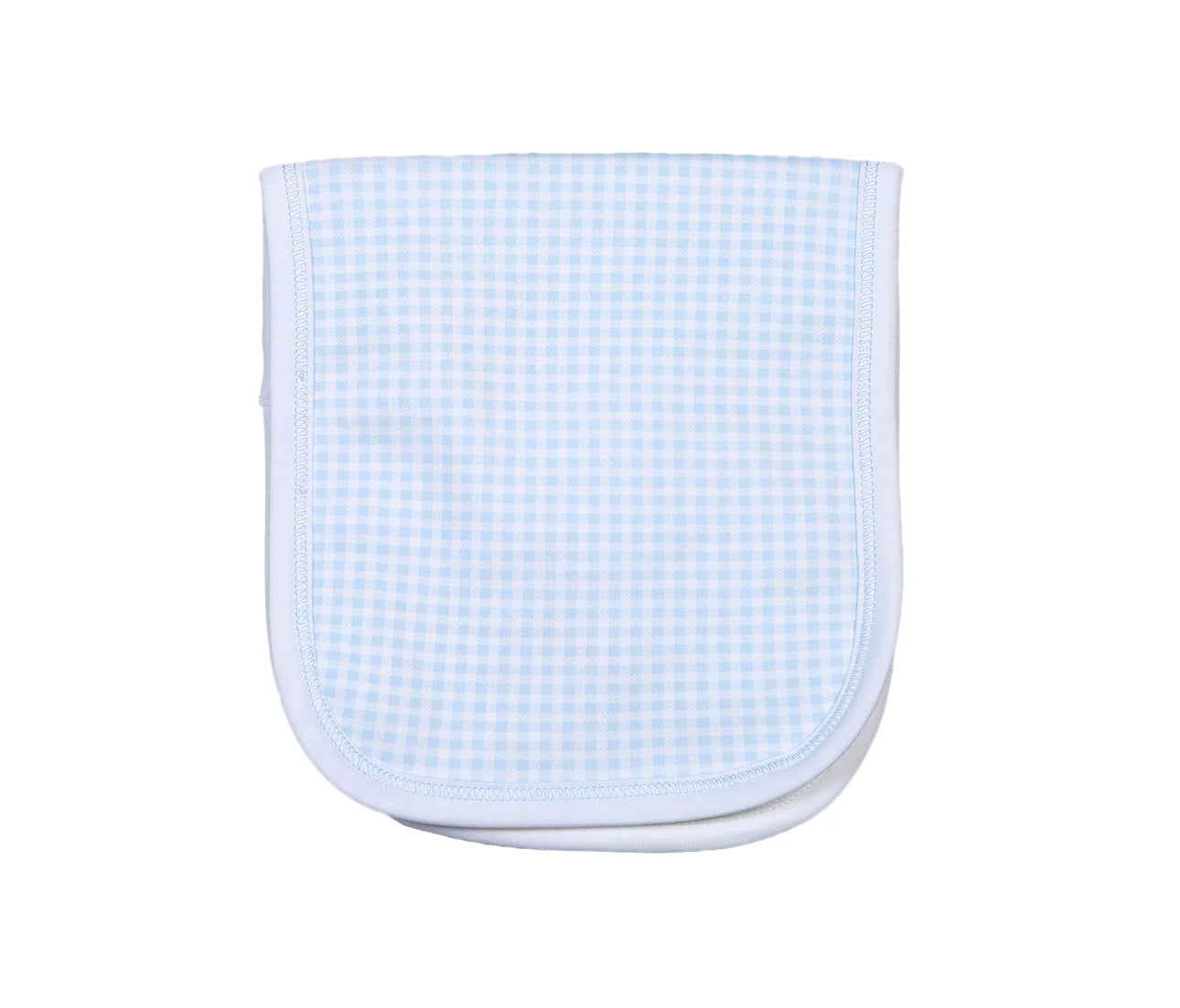 Blue Gingham Burp Cloth Baby Loren