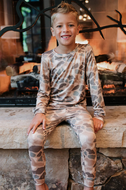 Youth pintail camo pj set