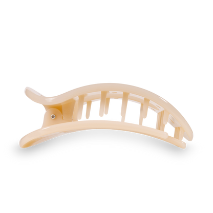 Almond Beige Round Flat Hair Clip | Large
