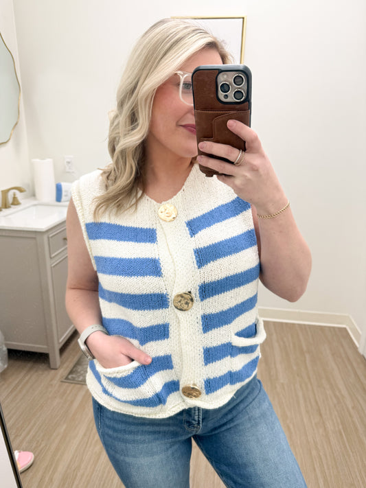 Blue Skies Knit Vest