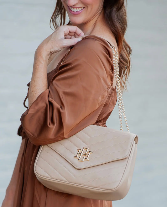 Mia Crossbody Bag Latte - Caroline Hill