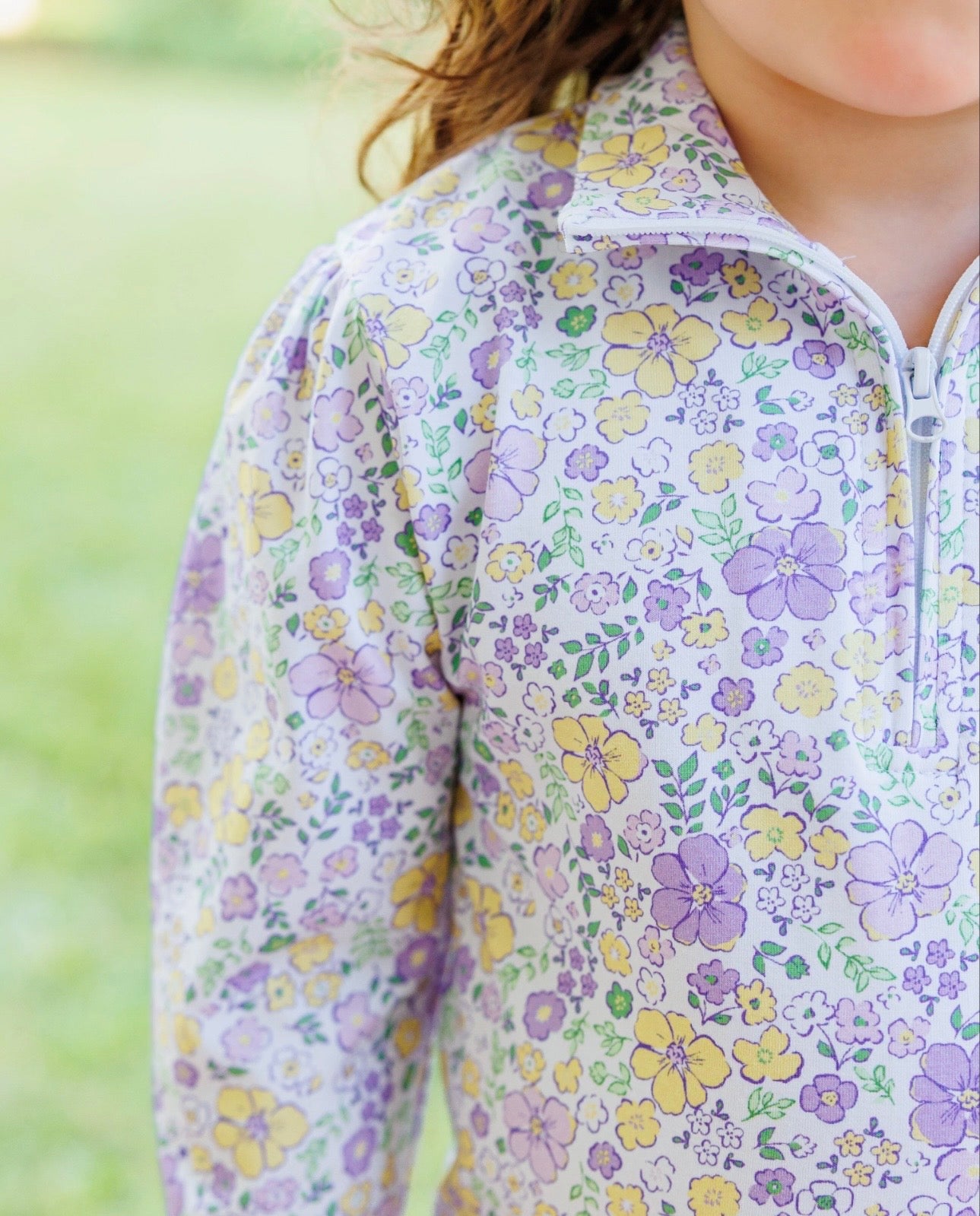 Bayou floral half zip pant set