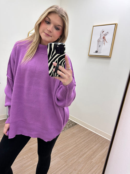 Plum Oversized Sweater