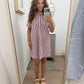 Maroon Collared Half Button Up Tshirt Dress