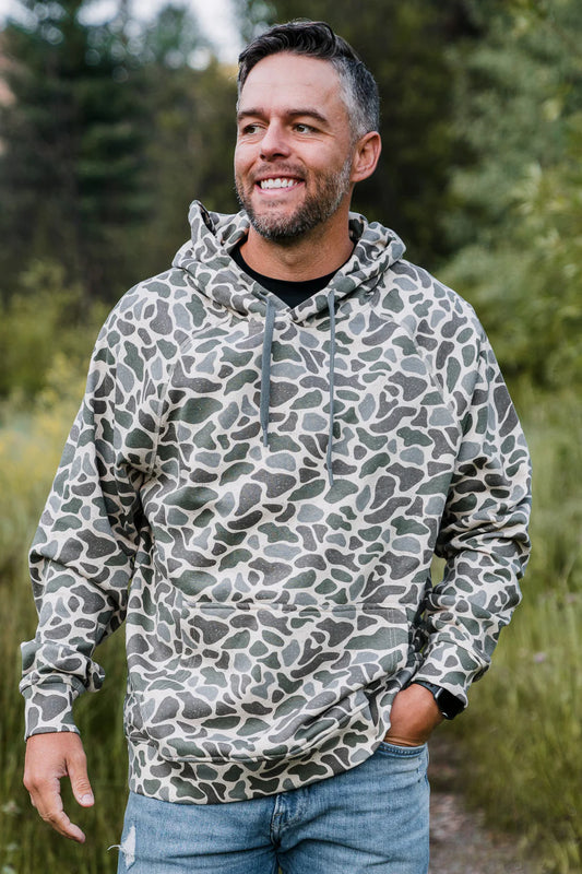 Classic deer camo fleece hoodie