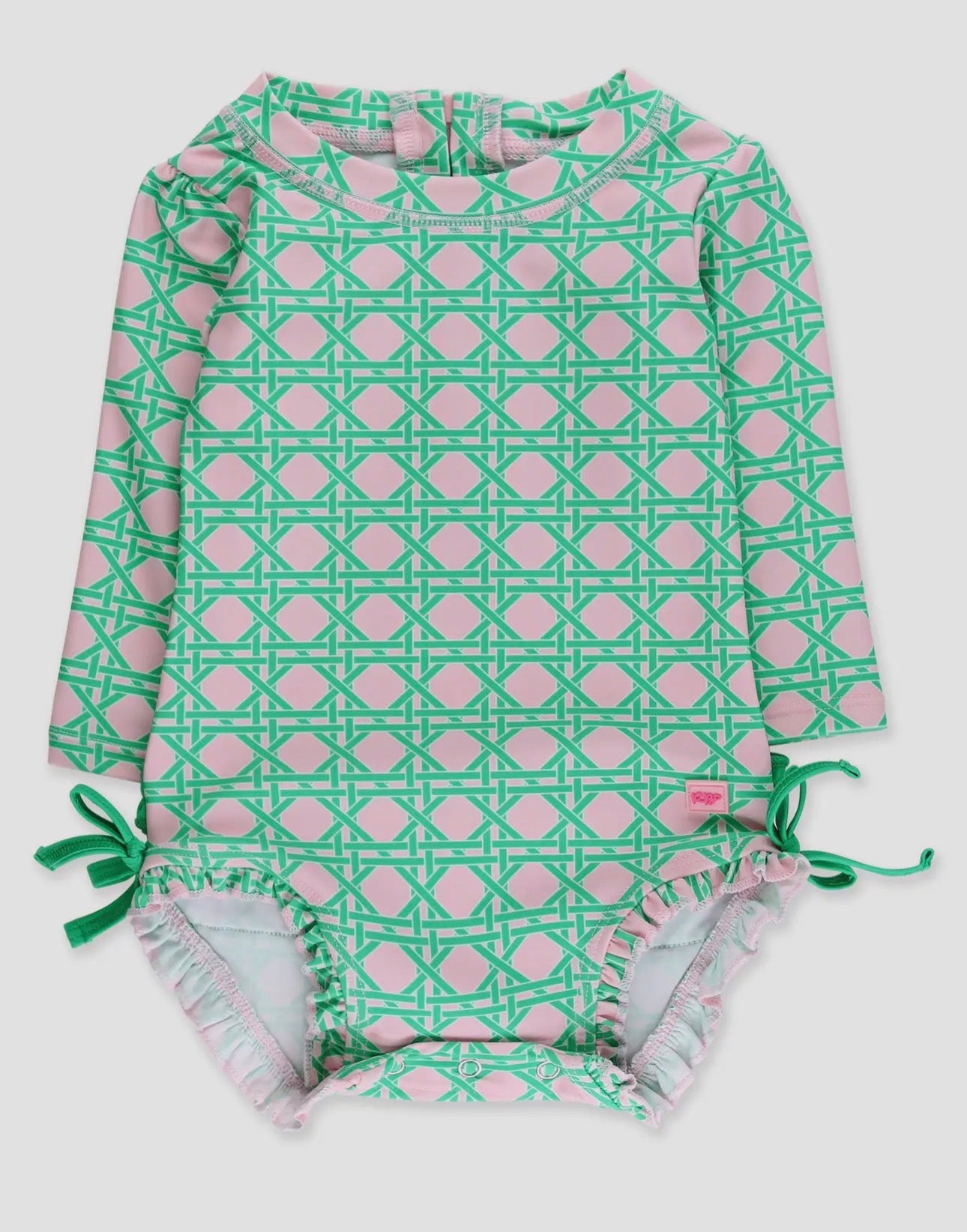 Pink Coastal Cane Rash Gaurd Swim Suit