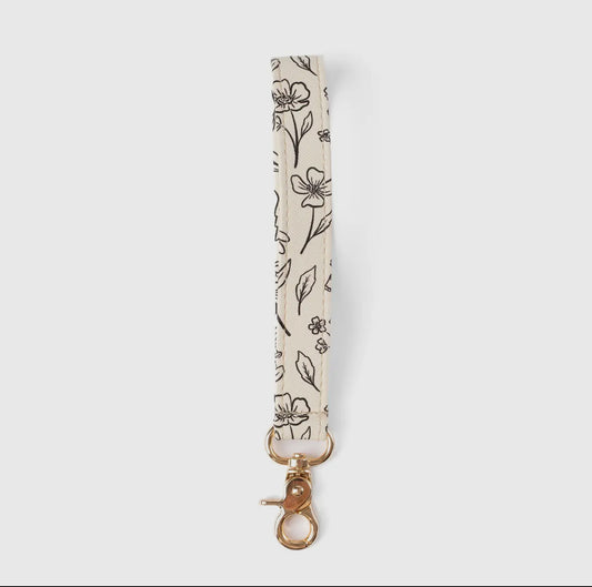 Pressed Floral Wristlet Keychain- EBD