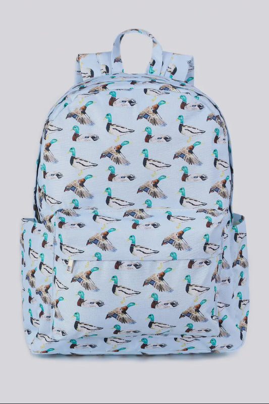 Blue mallard duck backpack