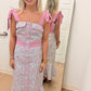 Ditzy Floral Jacquard Dress￼