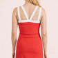 Red Colorblock Activewear Dress