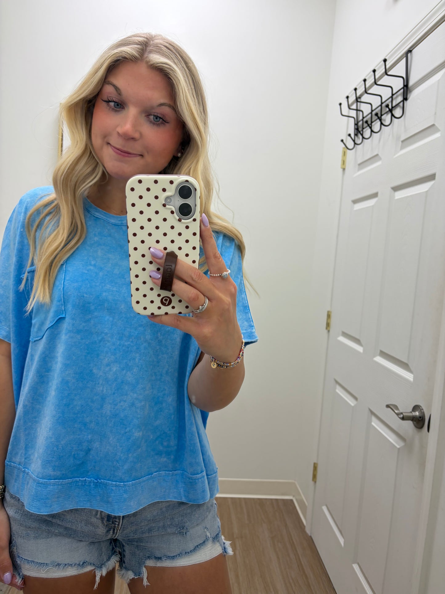 Washed Oversized Top| Blue