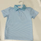 Micro Carolina Blue & White Collared Polo|Meripex