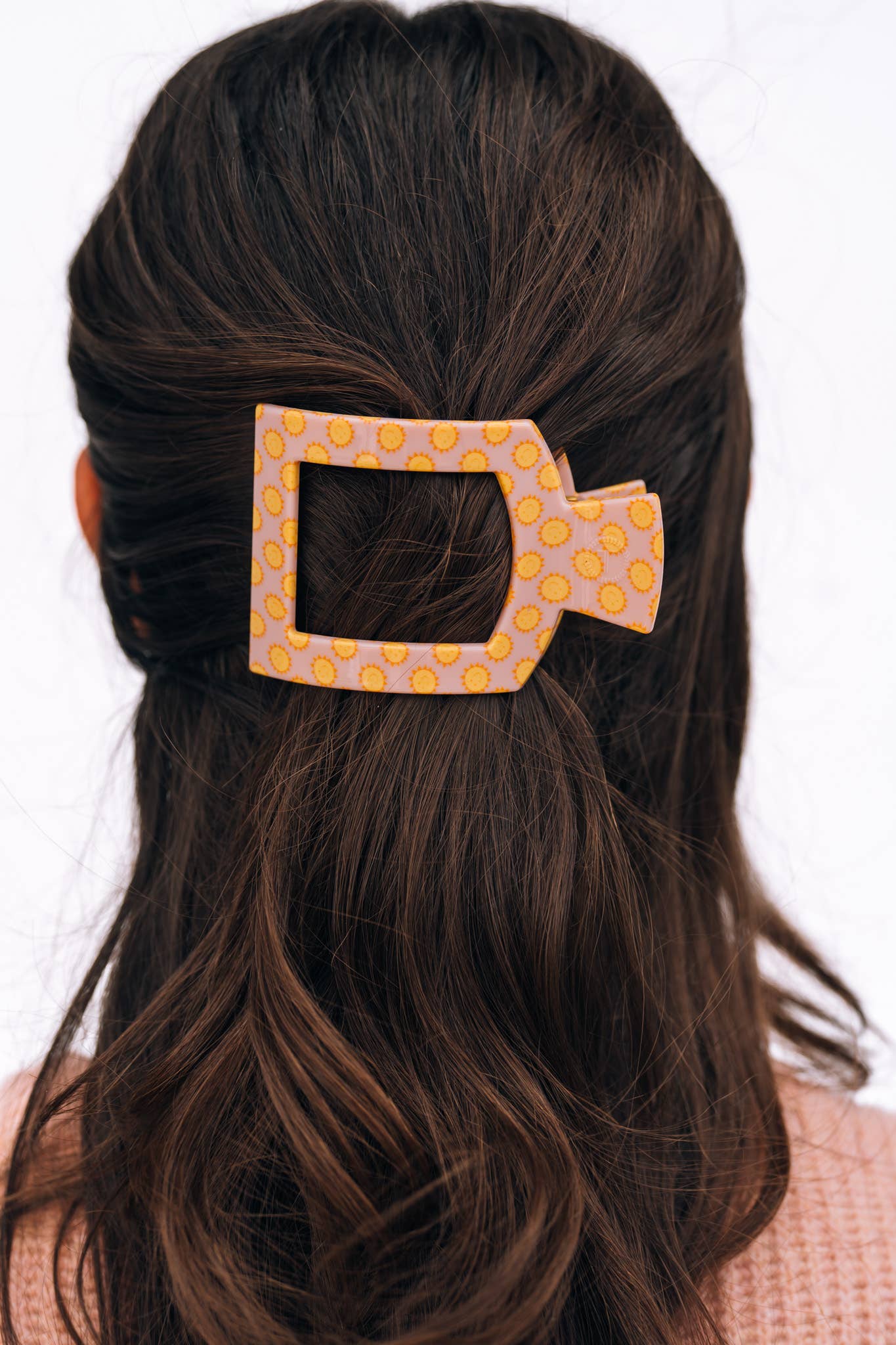 Sunny Days Ahead Square Flat Hair Clip | Medium