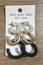 Gold & Black Hoops