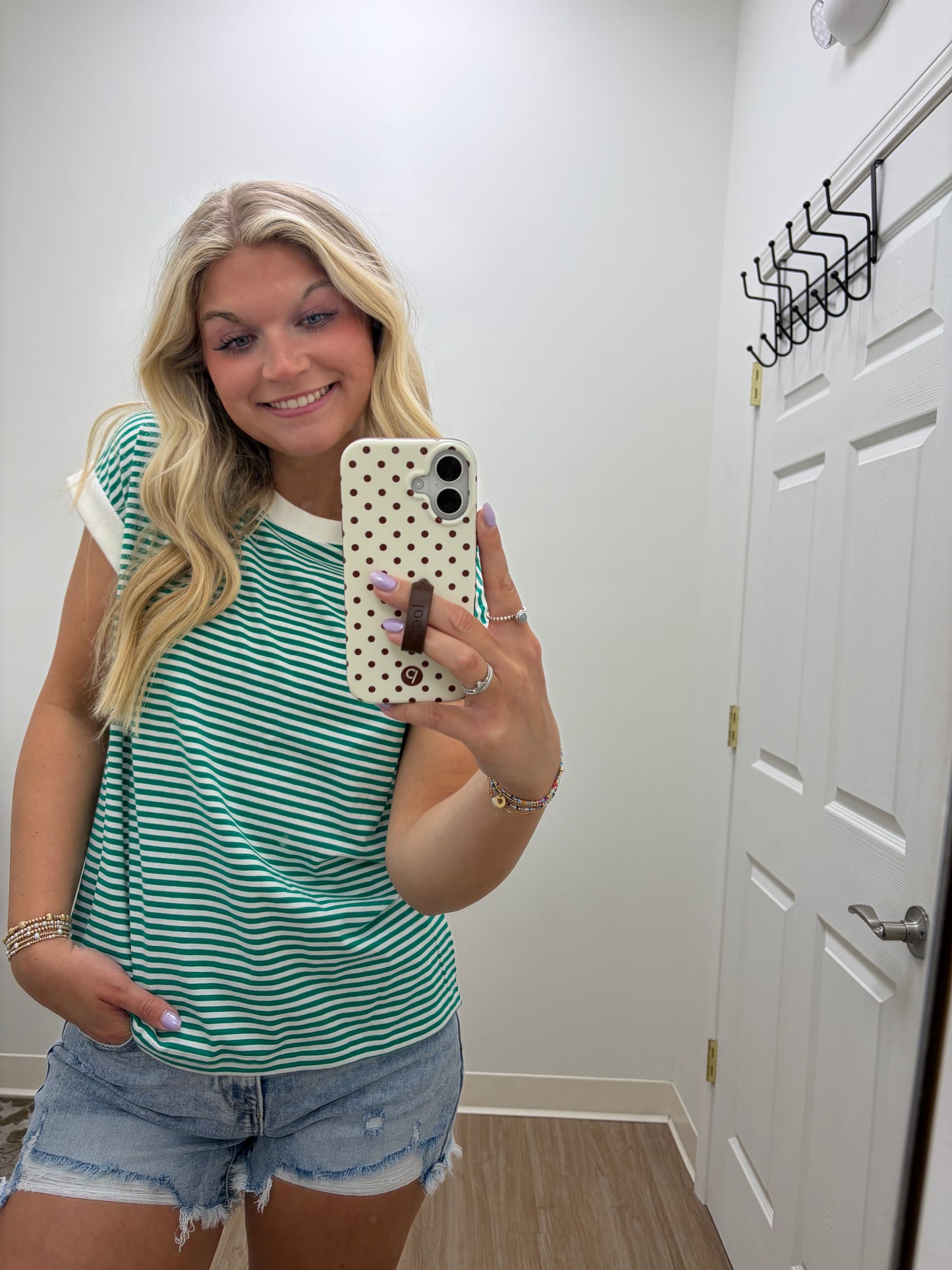 Stripe Everyday Top| Green
