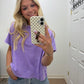 Washed Oversized Top| Purple