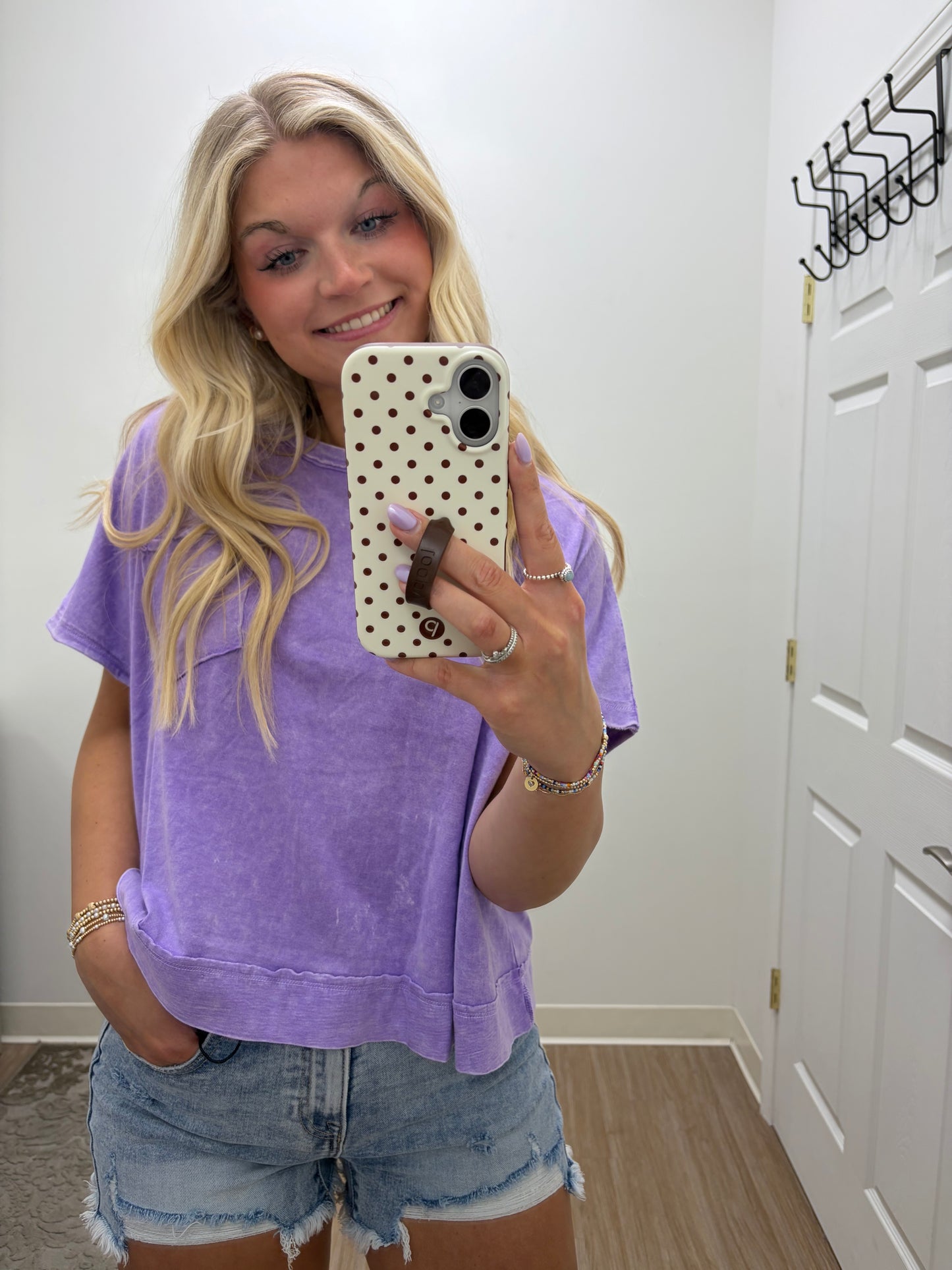 Washed Oversized Top| Purple