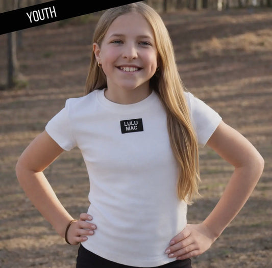 Youth Baby Doll Tee White | Lulu Mac