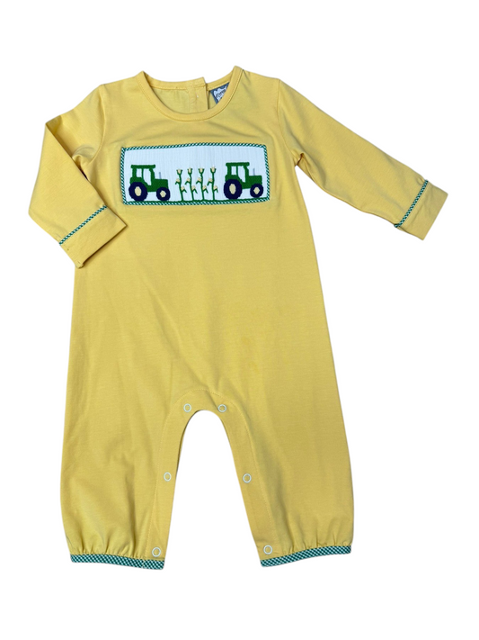 Harvest Time Smocked Boy Romper Three Sisters