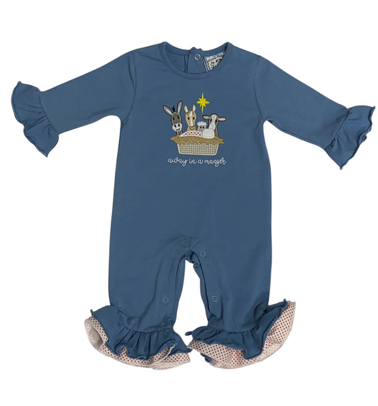 Away in a Manger Girl Romper Three Sisters