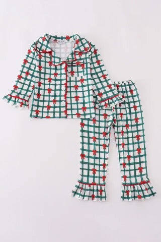 Christmas Cutie Bow Girl PJ Set