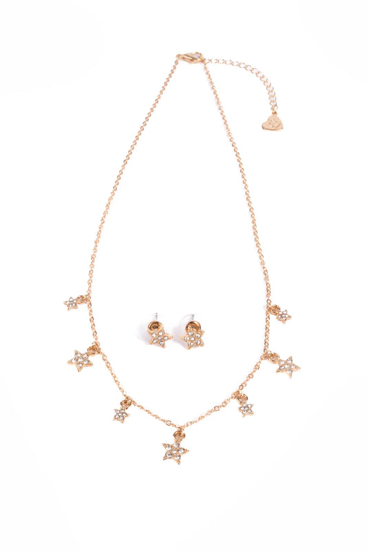 Rising Star Necklace and Earring Set - GP