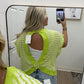 Lime Open Back Top