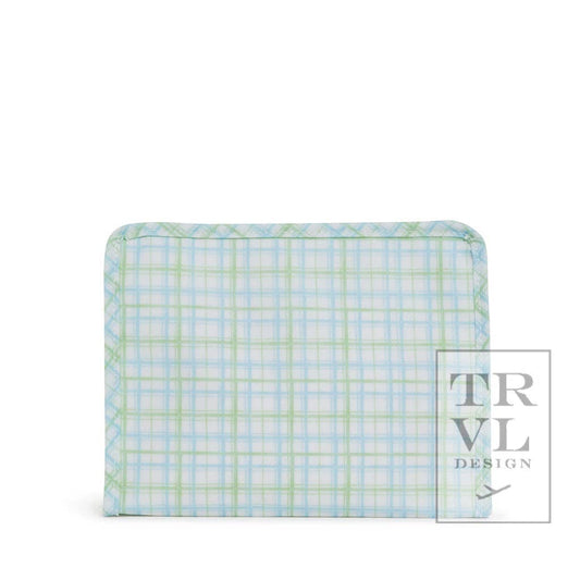 Classic Plaid Green Zip Pouch Trvl