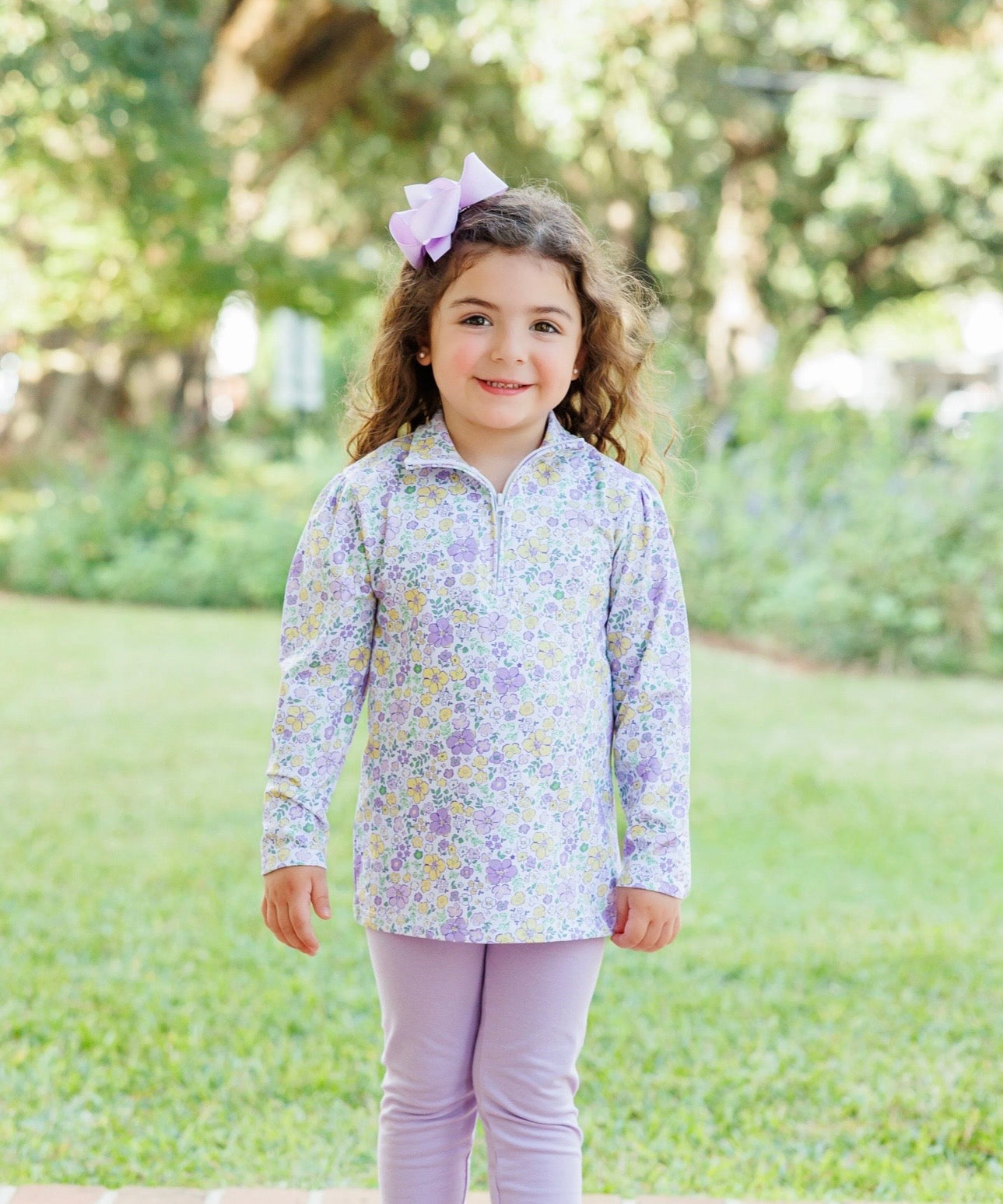 Bayou floral half zip pant set